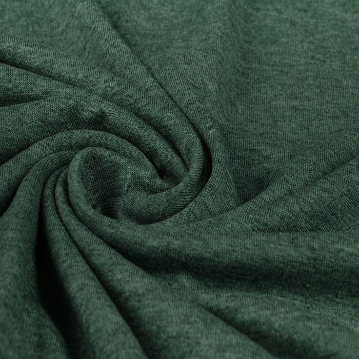 Medvilninis trikotažas (džersis) tamsiai žalias melanžas||TavoSapnas