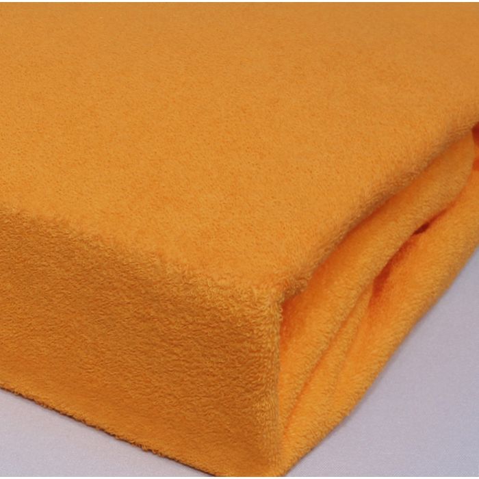 Frotinė paklodė su guma Premium, apelsino, 200x220 cm||TavoSapnas