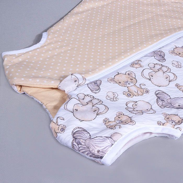 Šiltas miegmaišis su dvipusiu užtrauktuku Mini zoo, 90 cm||TavoSapnas