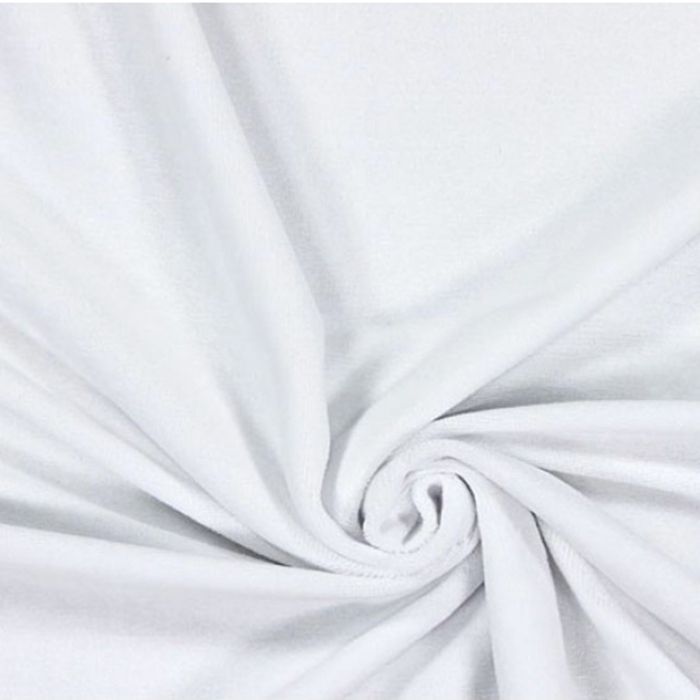 Medvilninis veliūras baltas, likutis 1x1.80m||TavoSapnas