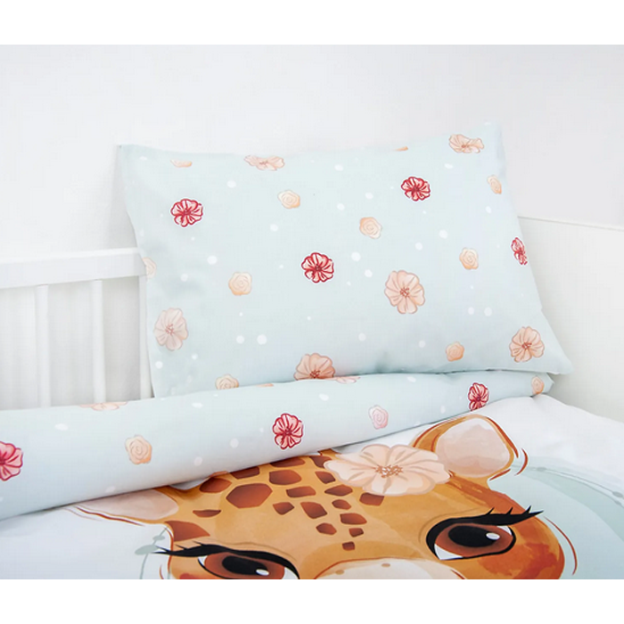Ekologiškos medvilnės patalynė Little Giraffe, 100x135, 40x60 cm||TavoSapnas