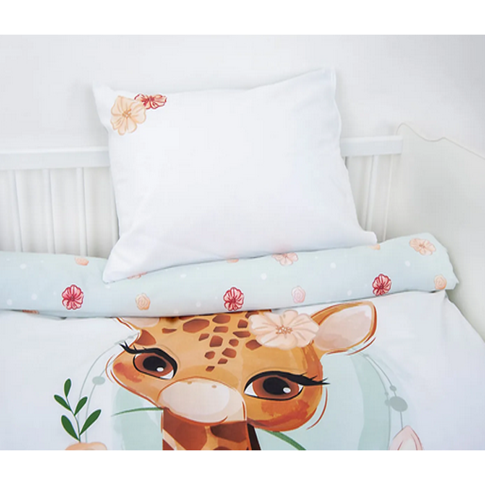 Ekologiškos medvilnės patalynė Little Giraffe, 100x135, 40x60 cm||TavoSapnas