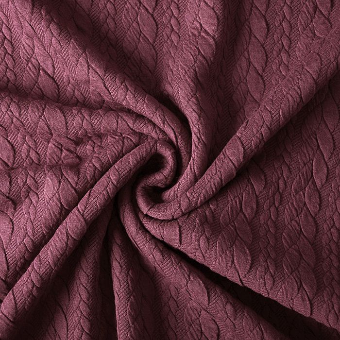 Puošnus faktūrinis trikotažas Tamsus pelenų rožinis, likutis 0.50x1.50m||TavoSapnas