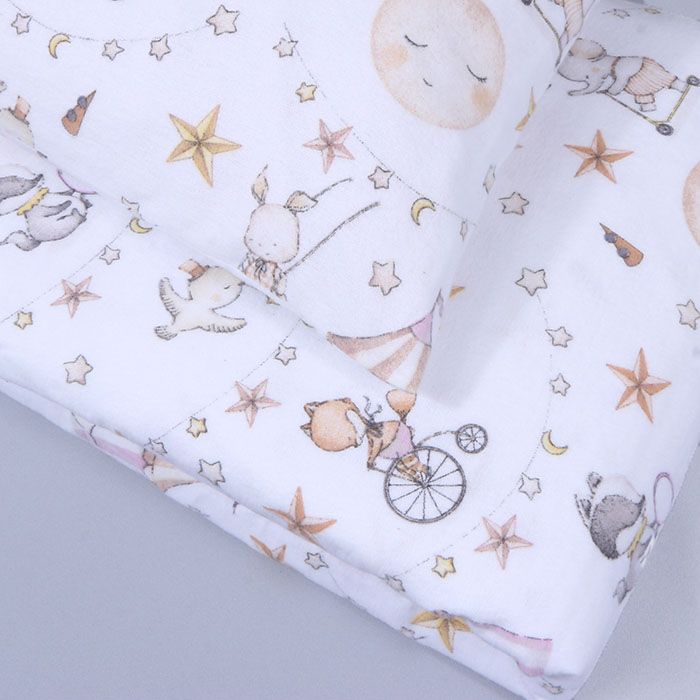 Flanelinis patalynės komplektas kūdikiams Cirkas, 100x135, 40x60 cm||TavoSapnas