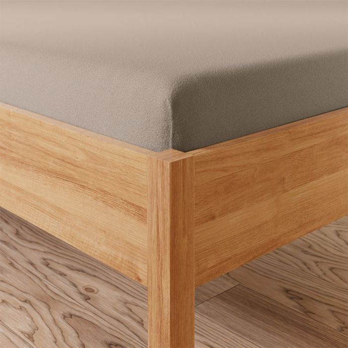 Frotinė paklodė su guma Premium Plus, rusva, 160x200 cm||TavoSapnas