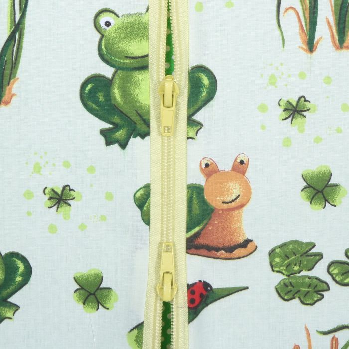 Vasarinis miegmaišis su dvipusiu užtrauktuku Varliukai, 120 cm||TavoSapnas