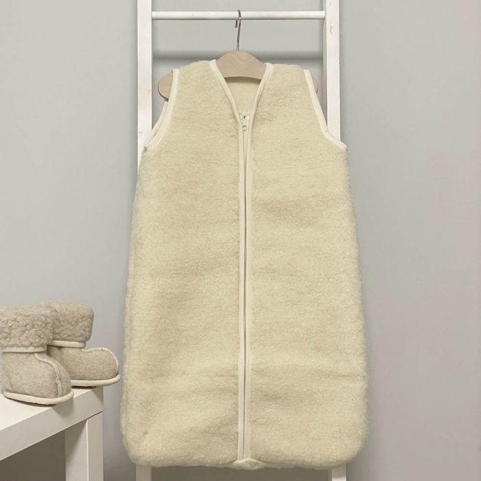 Merino vilnos miegmaišis su užtrauktuku Vilnelė, 76 cm||TavoSapnas
