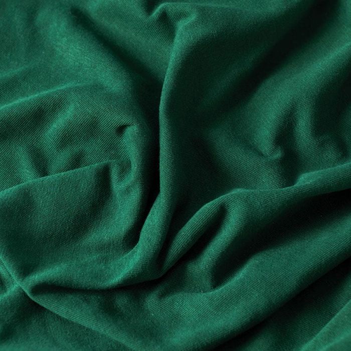 Trikotažinė paklodė su guma Premium, tamsi žalia, 90x200 cm||TavoSapnas