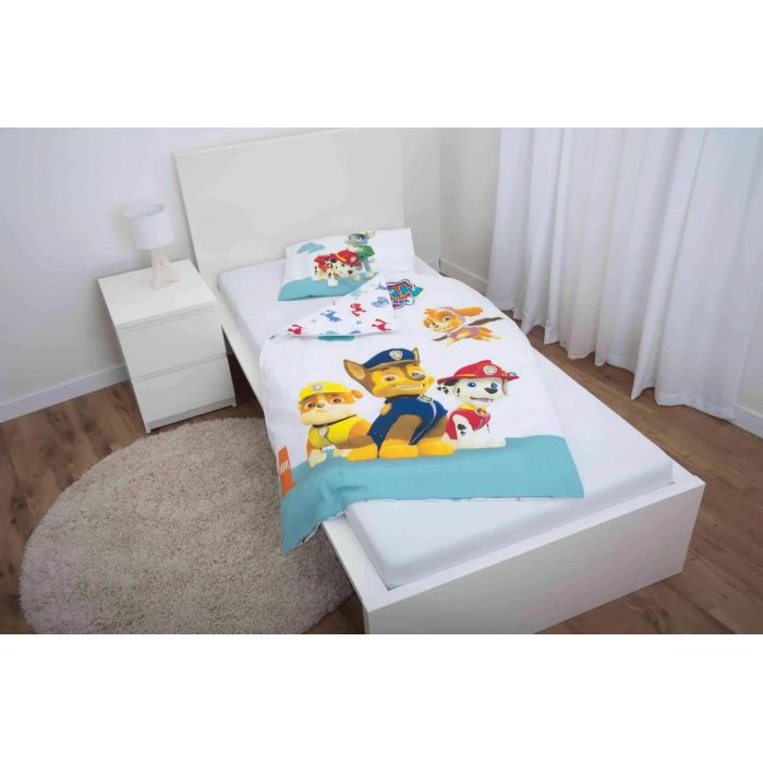 Medvilninės flanelės patalynė Paw Patrol, 100x135, 40x60 cm||TavoSapnas