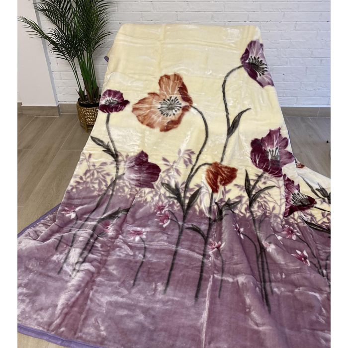 Storas pliušinis pledas Flowers||TavoSapnas