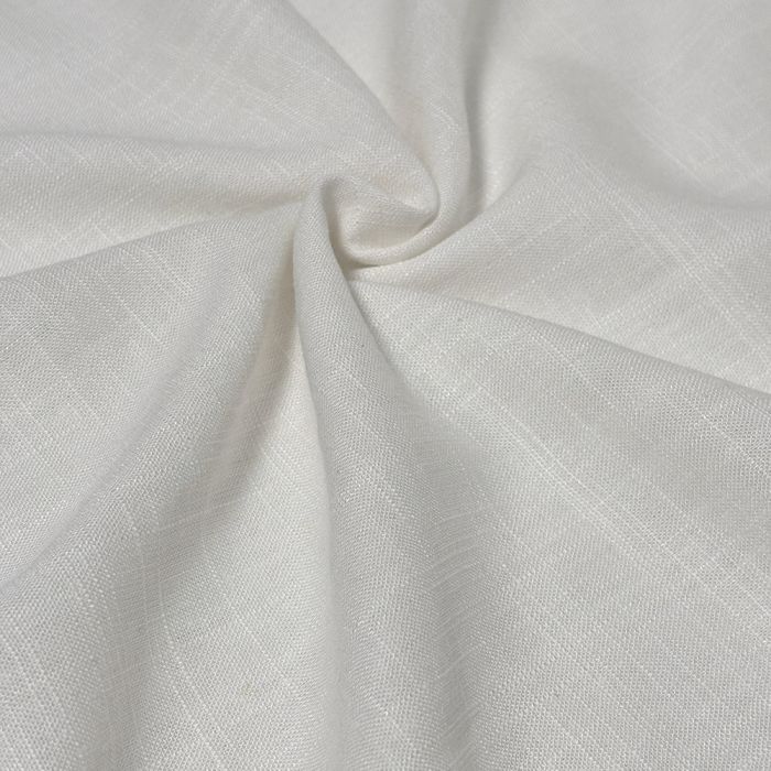 Viskozinis elastinis audinys su linu, pieno baltas||TavoSapnas