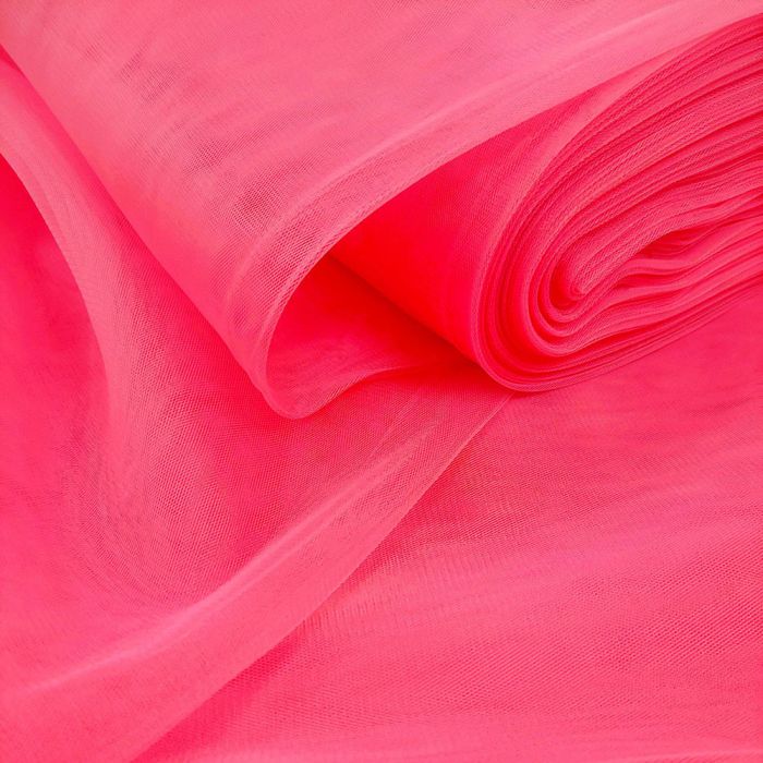 Minkštas tiulis Soft (neoninis koralų rožinis), likutis 1.25x3m||TavoSapnas
