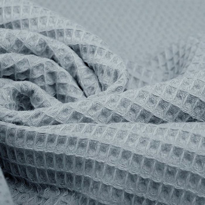 Medvilninis audinys WAFFLE, melsvai pilkas||TavoSapnas