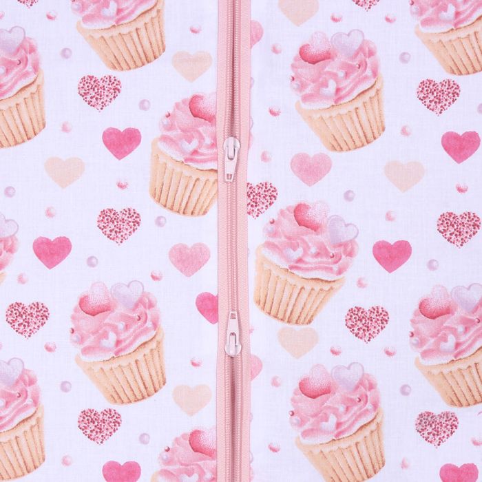Vasarinis miegmaišis su dvipusiu užtrauktuku Cupcakes, 80 cm||TavoSapnas