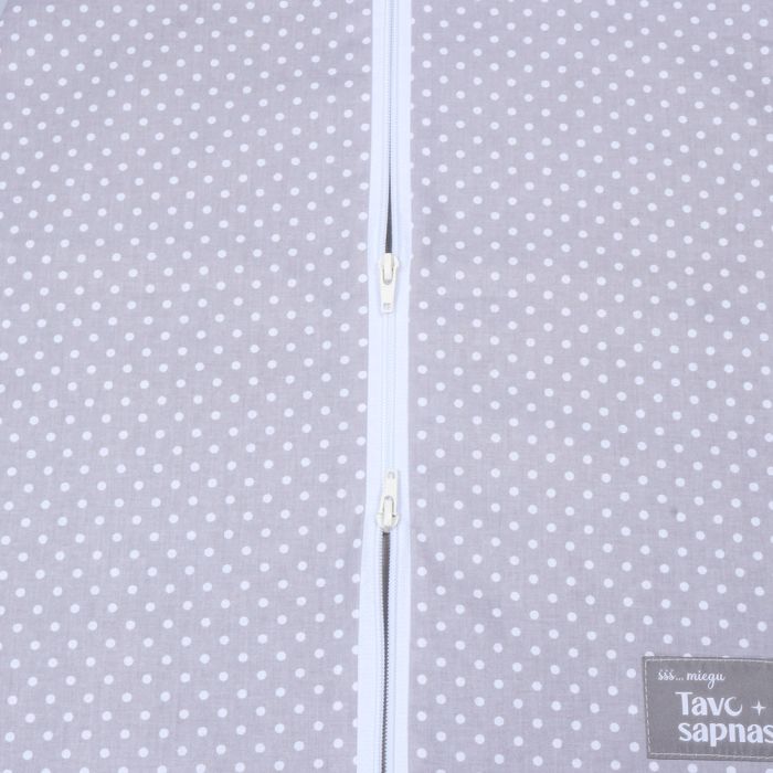 Vasarinis miegmaišis su dvipusiu užtrauktuku Grey dots, 110 cm||TavoSapnas