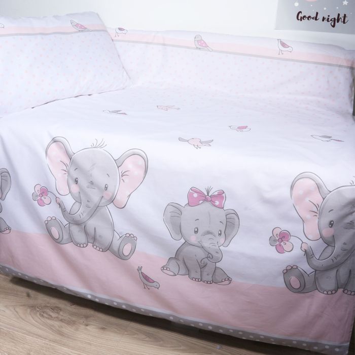 Patalynės komplektas Baby elephant, 100x135, 40x60 cm||TavoSapnas