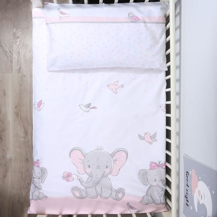 Patalynės komplektas Baby elephant, 100x135, 40x60 cm||TavoSapnas