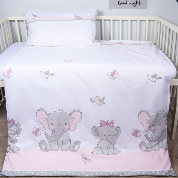 Patalynės komplektas Baby elephant, 100x135, 40x60 cm||TavoSapnas