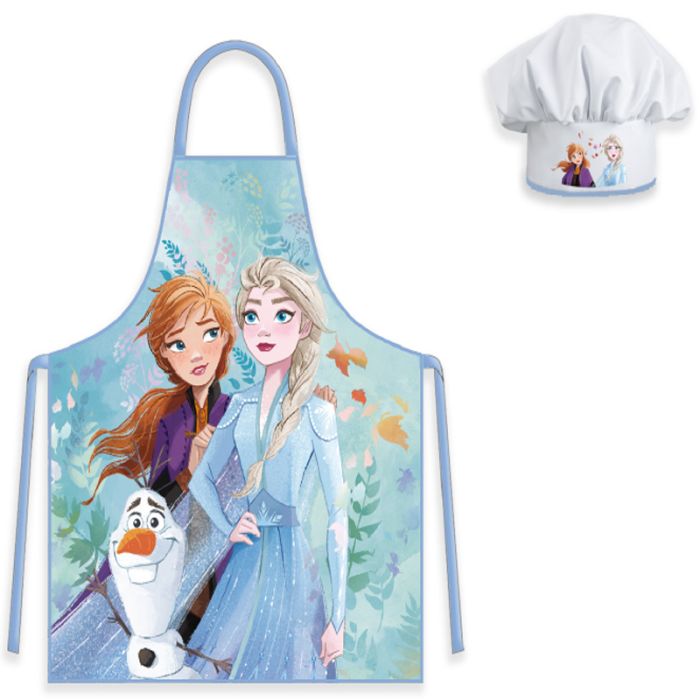 Neperšlampanti vaikiška prijuostė su virėjo kepure, Frozen||TavoSapnas