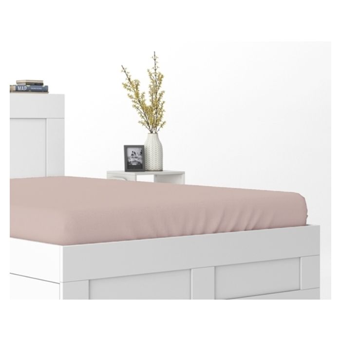 Pure Collection satino paklodė su guma POWDER PINK, 180x200 cm||TavoSapnas