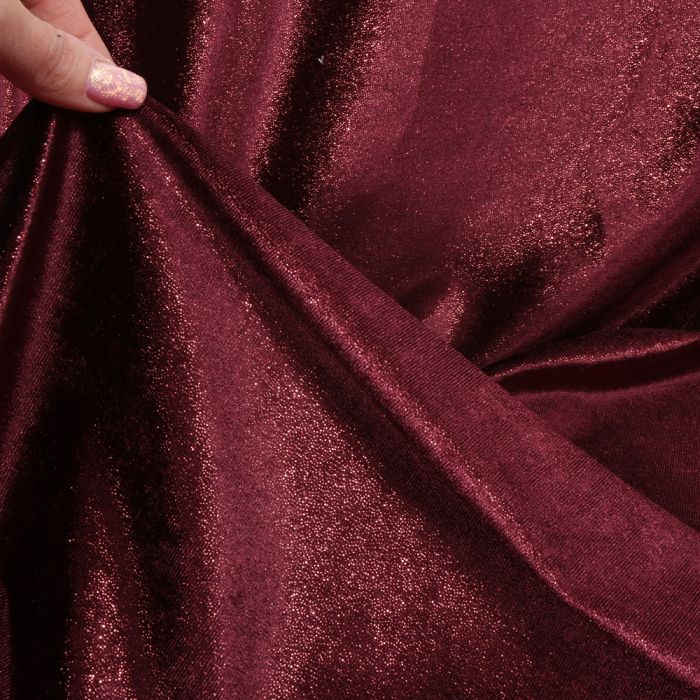 Aksomas Shiny Lurex, bordo||TavoSapnas