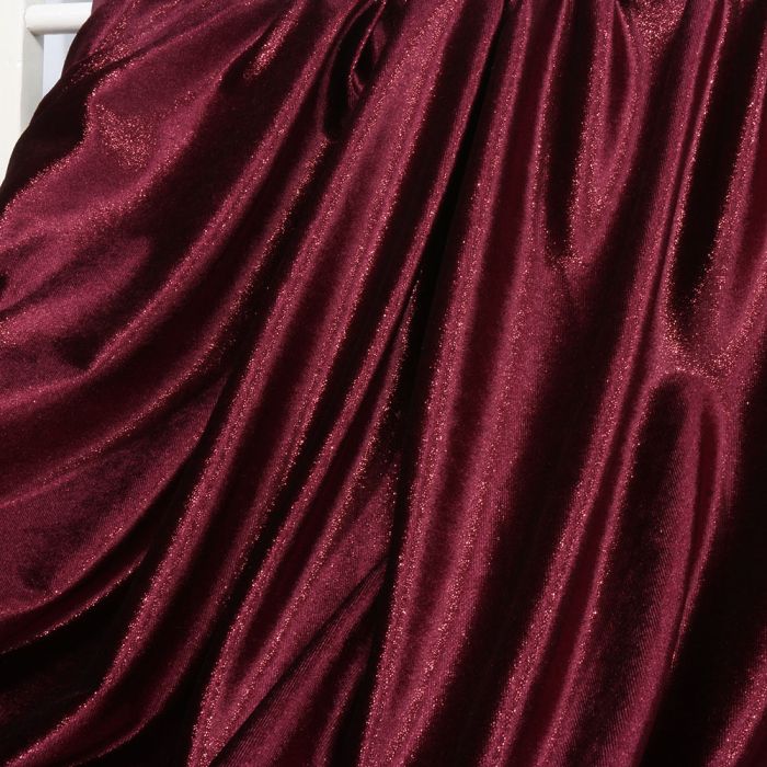 Aksomas Shiny Lurex, bordo||TavoSapnas