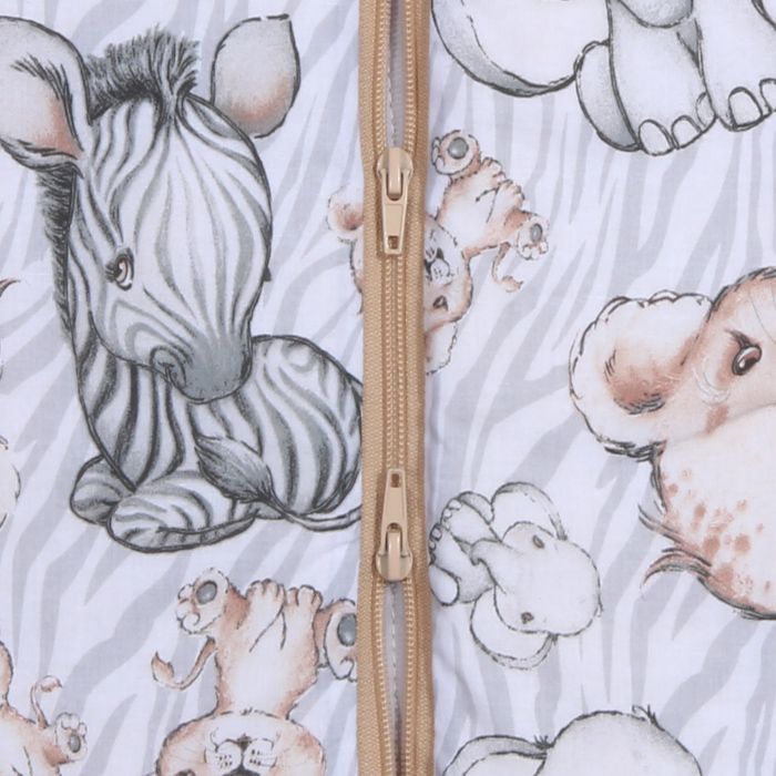 Šiltas miegmaišis su dvipusiu užtrauktuku Zoo, 80 cm (su dėme)||TavoSapnas