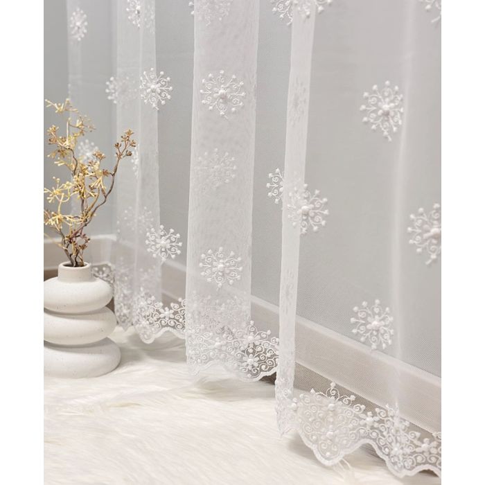 Dieninės užuolaidos audinys White Beauty, aukštis 290 cm||TavoSapnas