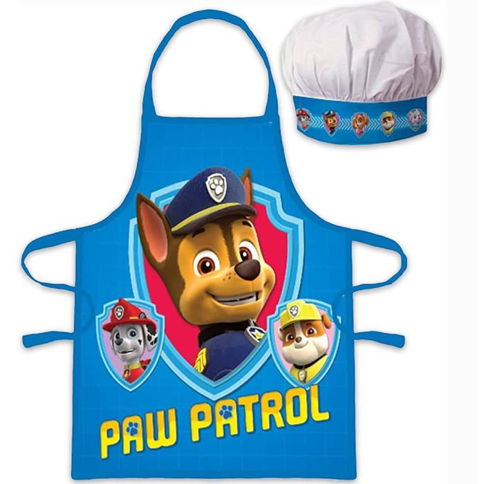 Neperšlampanti vaikiška prijuostė su virėjo kepure, Paw Patrol||TavoSapnas