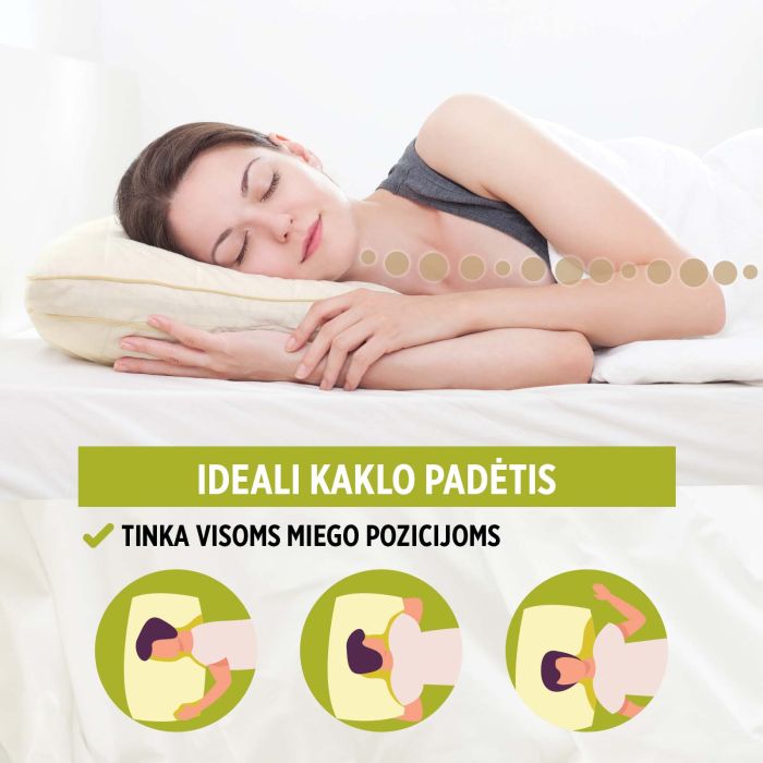Pagalvė su bambuko pluoštu All Sides Sleep, 50x70 cm||TavoSapnas