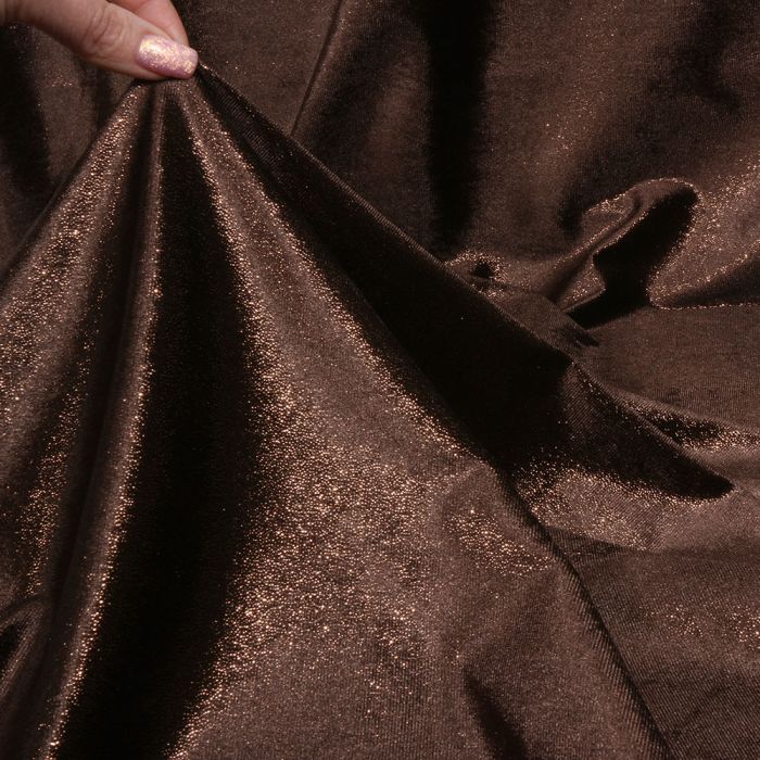 Aksomas Shiny Lurex, rudas, likutis 0.30x1.40m||TavoSapnas