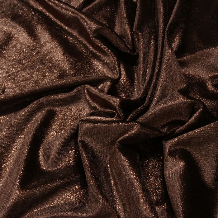 Aksomas Shiny Lurex, rudas, likutis 0.30x1.40m||TavoSapnas