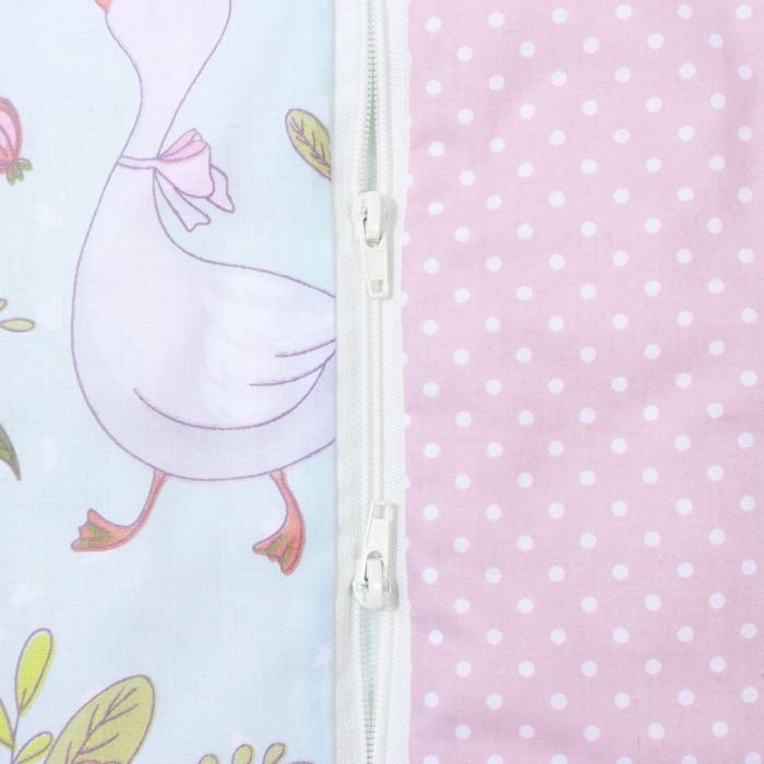 Šiltas miegmaišis su dvipusiu užtrauktuku Žąsytės, 120 cm||TavoSapnas