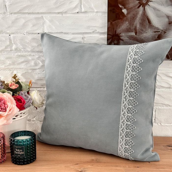 Pagalvėlės užvilkimas Grey Chenille, 45x45 cm||TavoSapnas