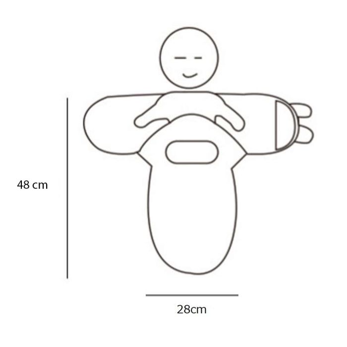 Trikotažinis vystyklas-kokonas su kepuryte Bunny, 48 cm||TavoSapnas