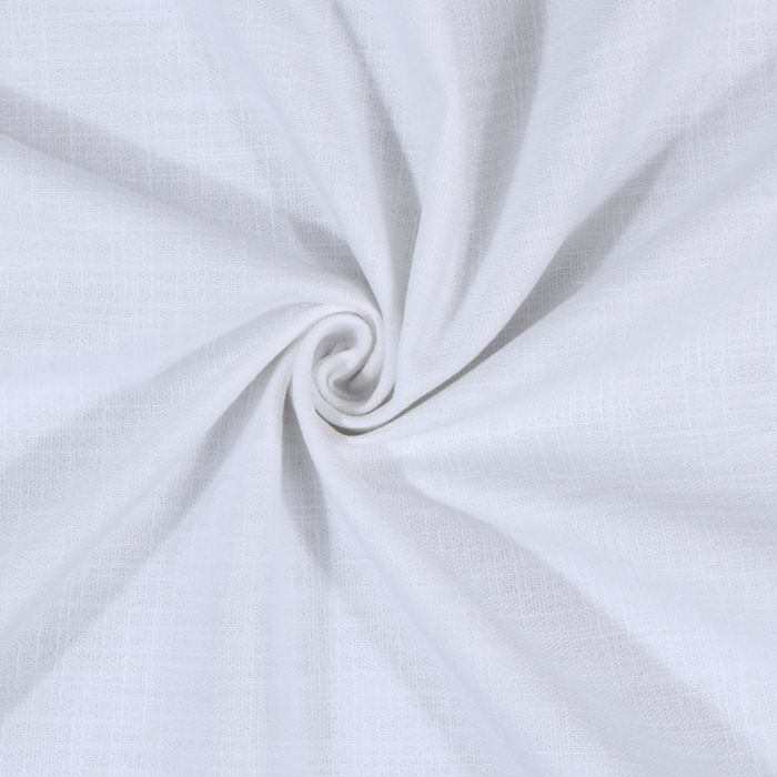 Lininis audinys su viskoze ir elastanu, pieno baltas, 0.45x1.35m||TavoSapnas
