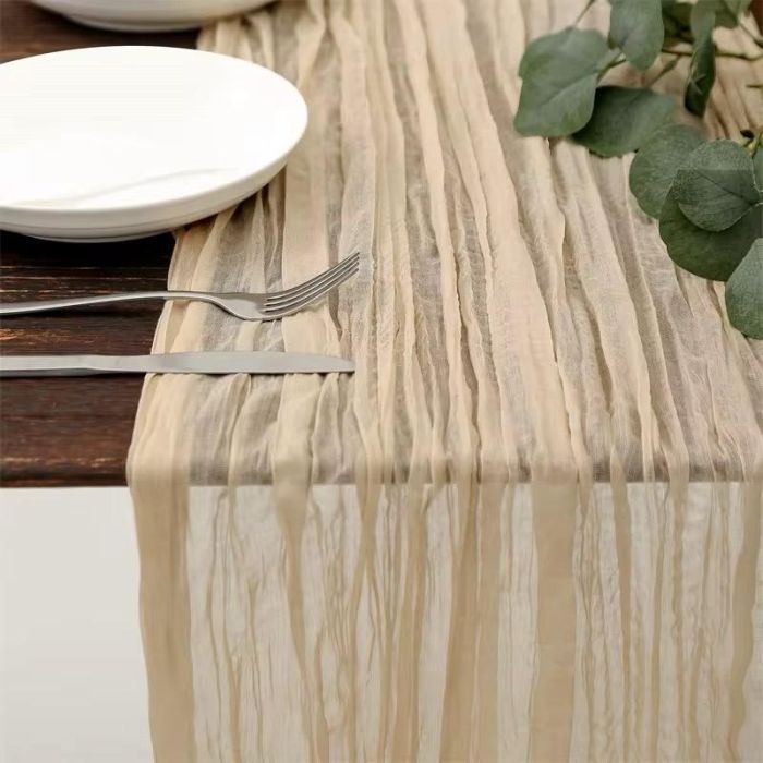 Stalo takelis Gauze Beige, 90x180 cm||TavoSapnas
