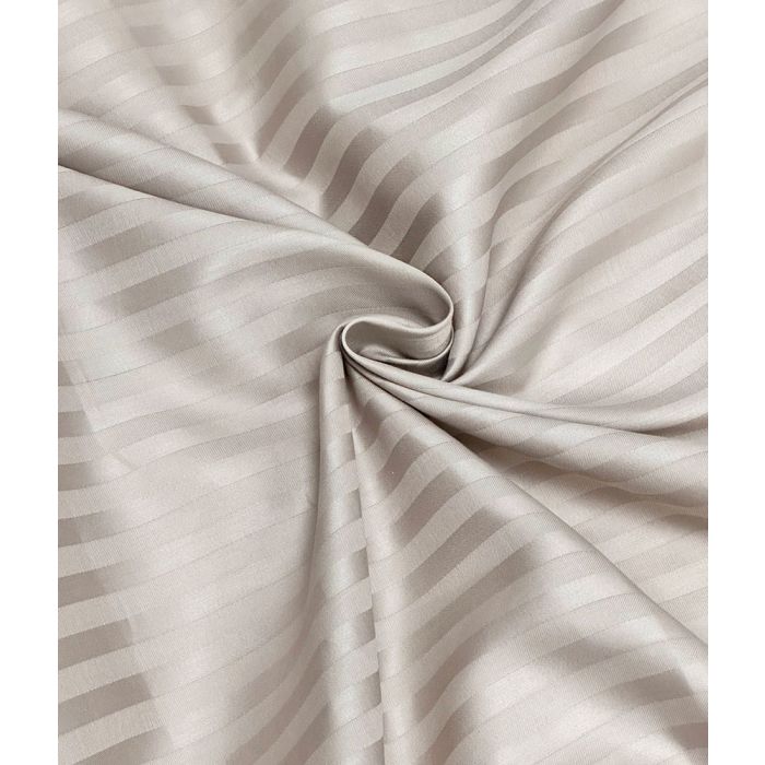 Juostuoto satino patalynės komplektas Beige, 90x120, 40x60 cm||TavoSapnas