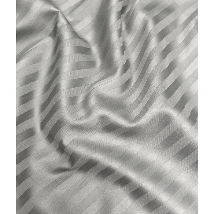 Juostuoto satino patalynės komplektas Grey, 90x120, 40x60 cm||TavoSapnas