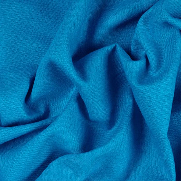 Lininis audinys su elastanu, ryškus turkio, likutis 0.90x1.30m||TavoSapnas