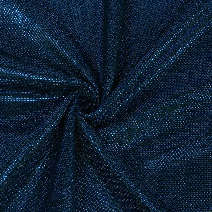 Blizgus puošnus audinys Lurex Blue Moonlight, likutis 0.65x1.40m||TavoSapnas