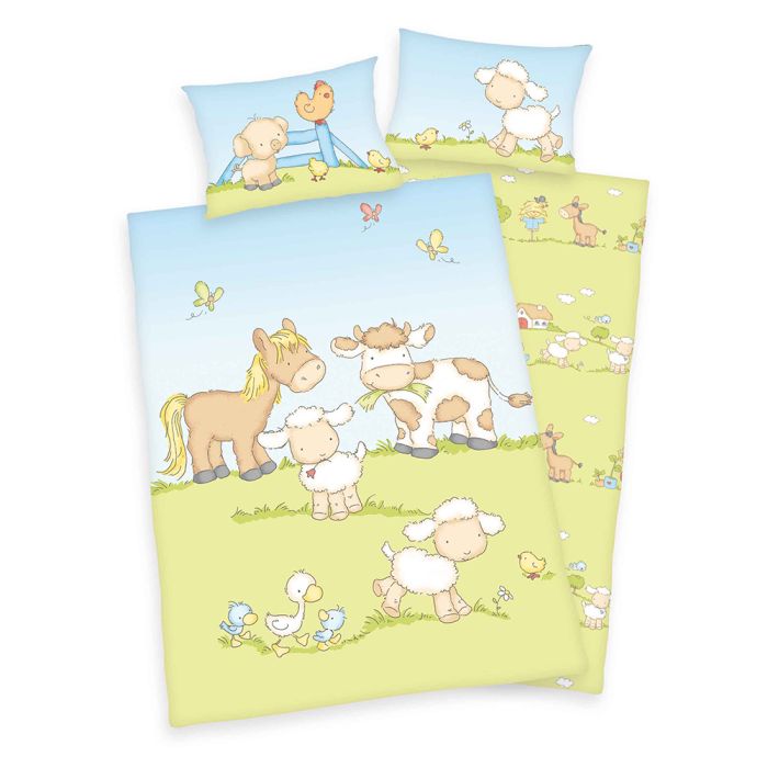 Premium patalynė Happy Farm, 100x135, 40x60 cm||TavoSapnas