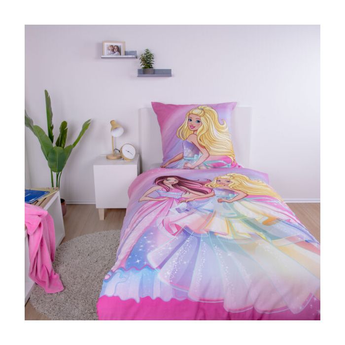 Dvipusis patalynės komplektas Barbie, 140x200, 70x90 cm||TavoSapnas