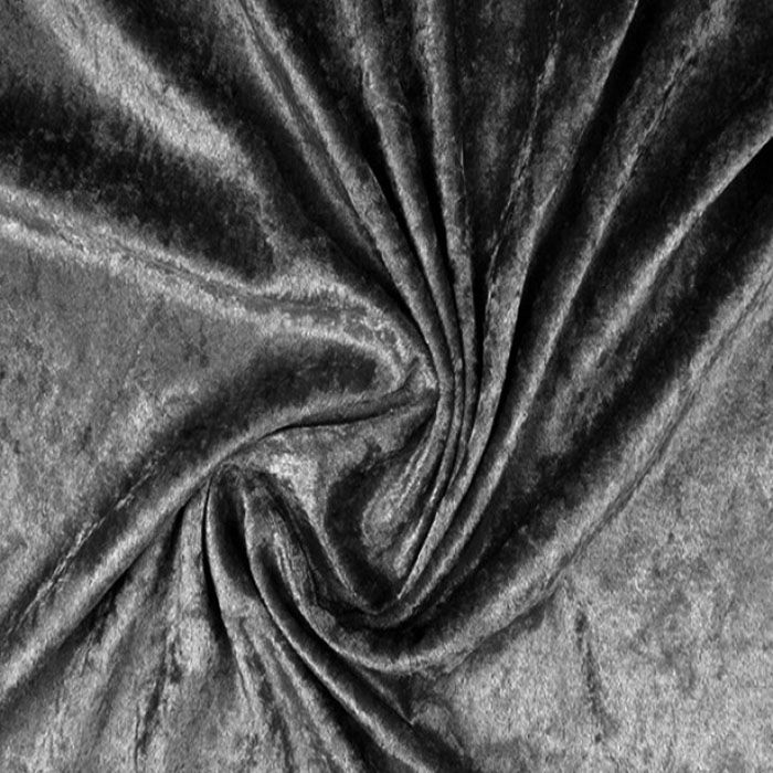 Plonas glamžytas aksomas Dark Grey, likutis 1.25x1.50m||TavoSapnas
