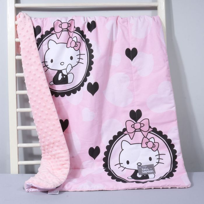 Minkštutis minky pledukas Hello Kitty, 70x100 cm||TavoSapnas