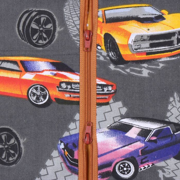 Vasarinis miegmaišis su dvipusiu užtrauktuku Auto, 140 cm||TavoSapnas