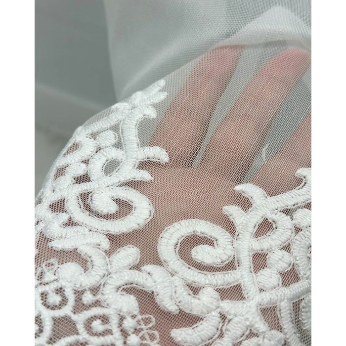 Dieninės užuolaidos audinys White Glamour, aukštis 290 cm||TavoSapnas