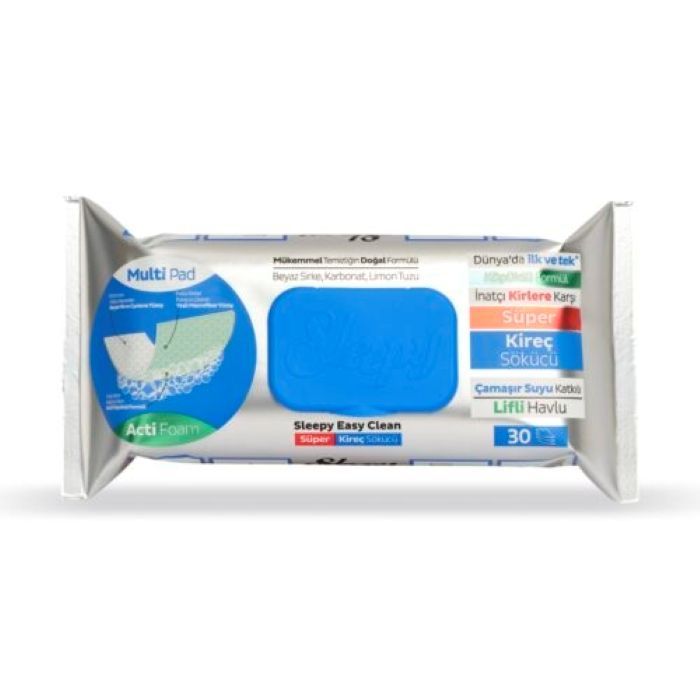 Drėgnos servetėlės kalkėms šalinti Sleepy Acti-Foam, 30 vnt.||TavoSapnas