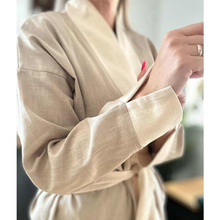 Lino kolekcijos chalatas Nida, M/L||TavoSapnas