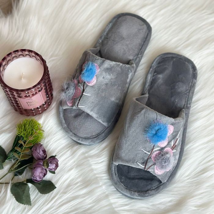 Moteriškos šlepetės Grey, 38/39 dydis||TavoSapnas